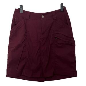 Duluth Trading Co Dry on the Fly Nylon Skort Athletic Outdoor Size 6 Burgundy